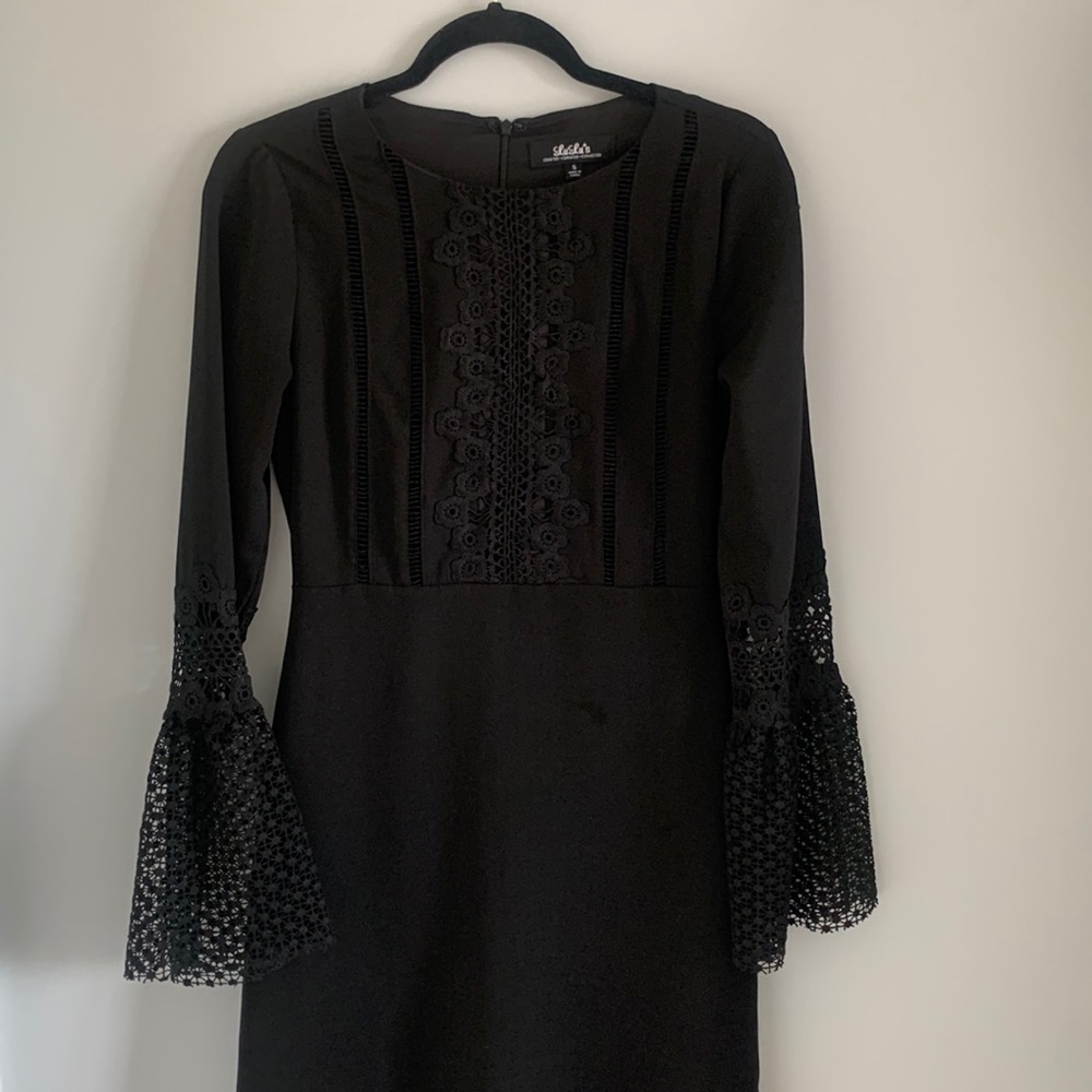 Lulus black lace inset dress size S